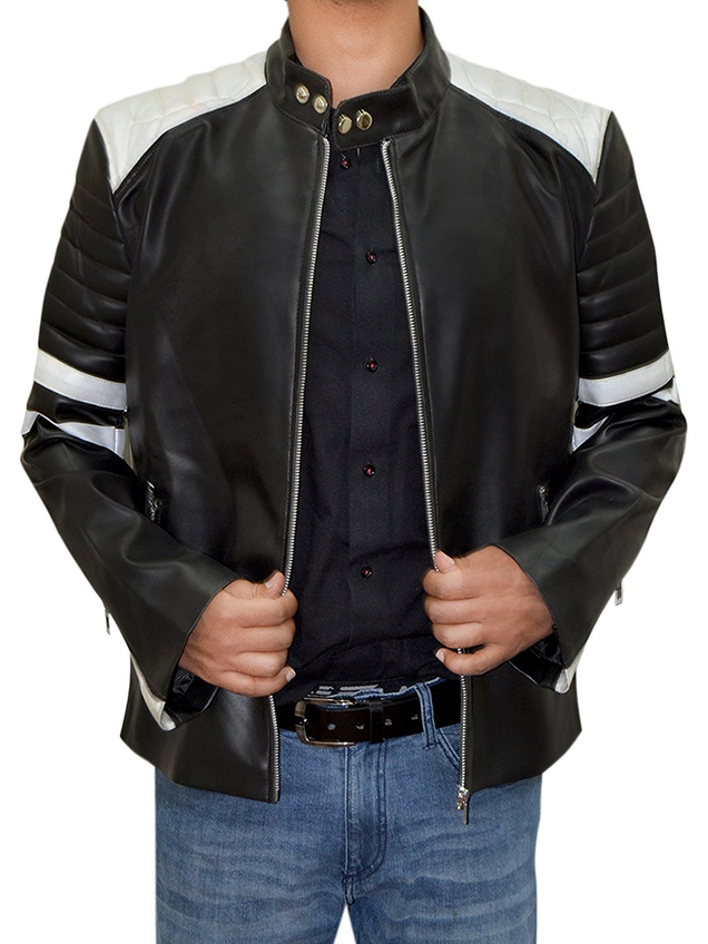 Illustration for article titled New Black and White Fight Club Leather Men Jacket - Limited Stock